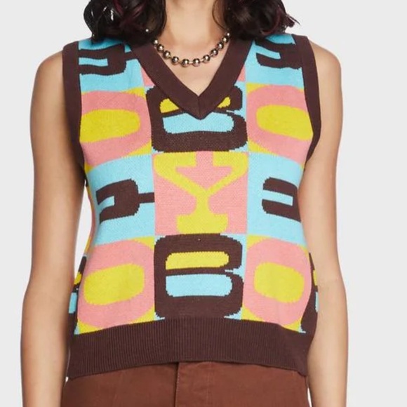 Obey XS worn once “Miles” sweater vest- this is absolutely new condition. - Picture 6 of 6